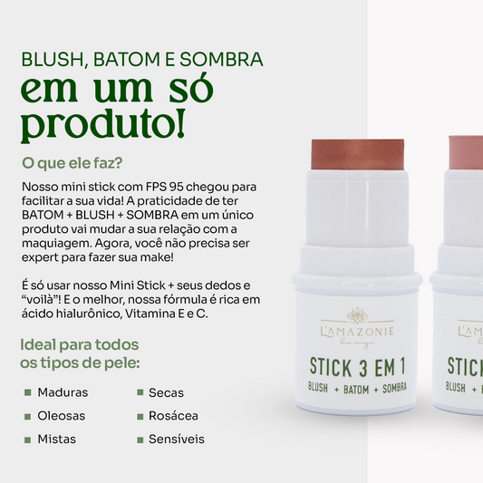 Kit Gel de Limpeza de Vitamina C + Mini Stick + Stick com Cor